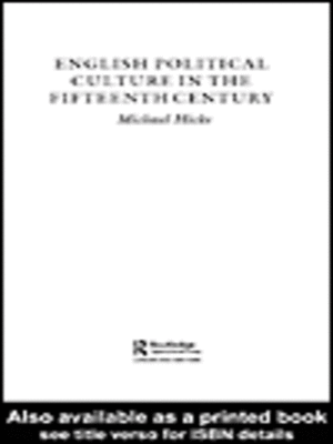 cover image of English Political Culture in the Fifteenth Century